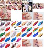 Sticker Multicolorido para Unhas (10 peças)