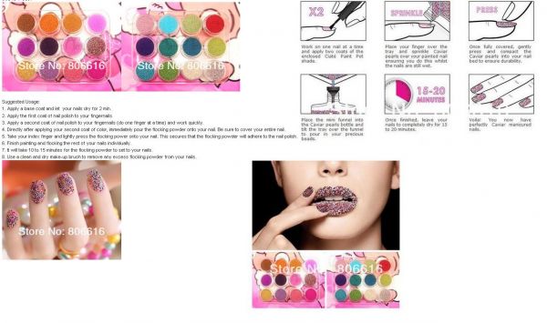 24 Cores Flocos Decoração