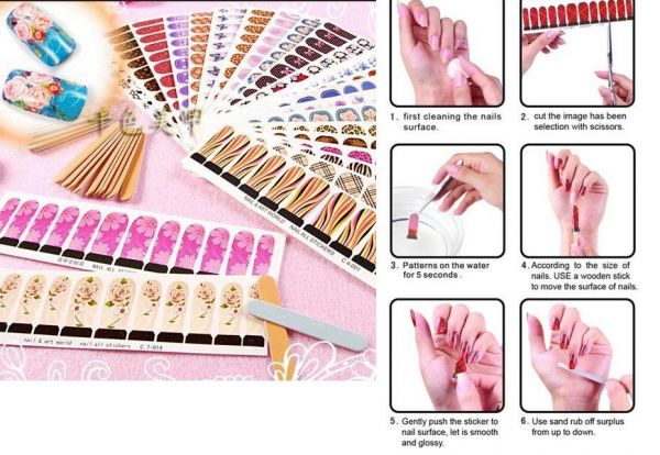 Decalque Unhas 25 Cartelas